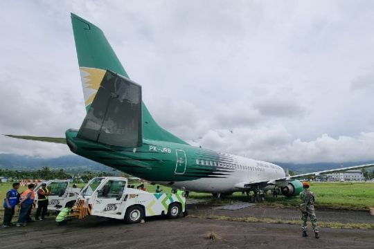 Pesawat cargo Jayawijaya Dirgantara tergelincir di Bandara Sentani