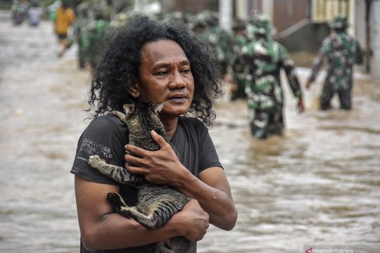 Dampak banjir di Lombok Barat