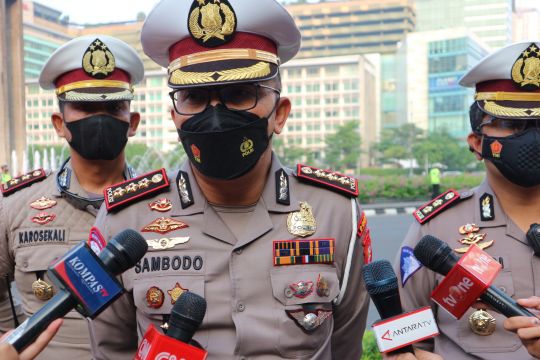 400 personel kawal arus lalu lintas saat aksi buruh di Jakarta