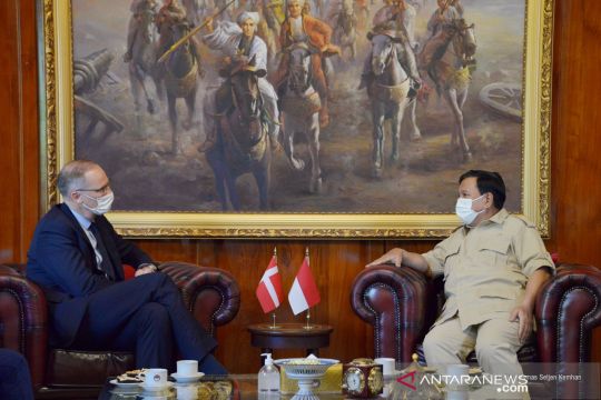 Menhan Prabowo menerima kunjungan Dubes Denmark untuk Indonesia