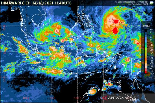 Bibit siklon 91W di utara Indonesia berdampak pada kondisi cuaca