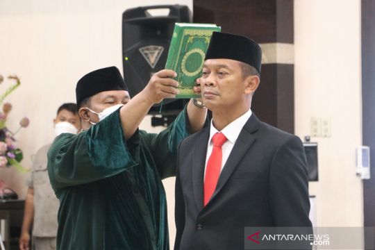 Mahfud lantik Mayjen TNI Mulyo Aji sebagai Sesmenko Polhukam