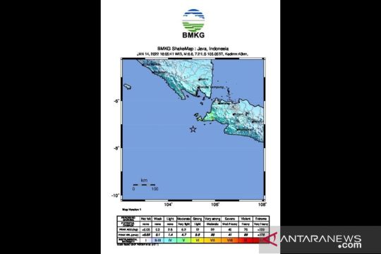 Gempa selatan Banten M 6,6 jenis dangkal akibat aktivitas subduksi