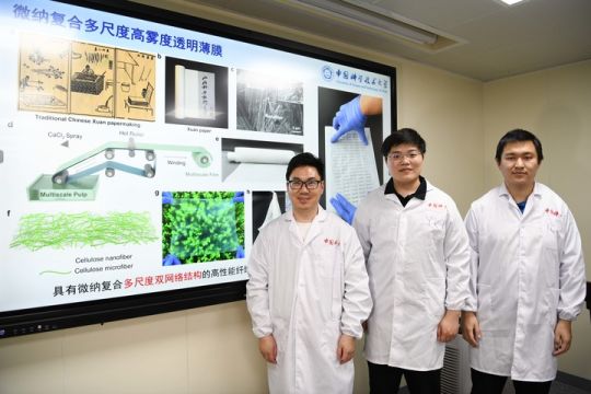 Kertas Xuan ilhami penelitian untuk lapisan film transparan "high-haze" baru
