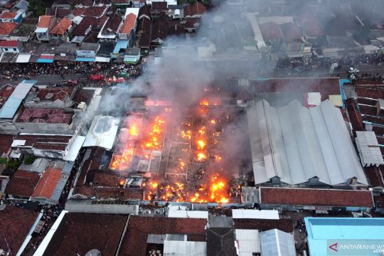 Kebakaran di Pasar Bajul Mati, Banyuwangi