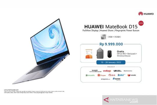 Huawei hadirkan MateBook D15 i5 & tawaran menarik jajaran MateBook