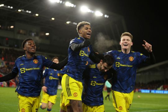 Man United petik kemenangan penting 3-1 atas Brentford