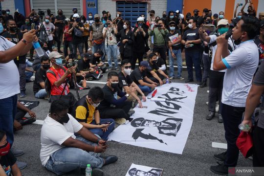 Unjuk rasa tangkap Ketua KPK Malaysia berlangsung di Kuala Lumpur
