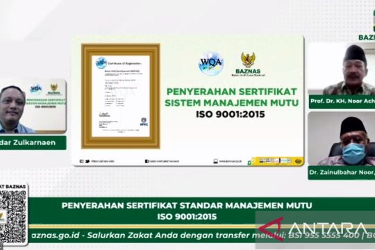 Baznas pertahankan sertifikat manajemen mutu ISO 9001:2015