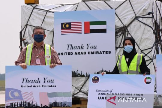 Malaysia terima donasi 500 ribu dosis vaksin dari UAE