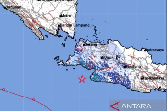 Gempa bermagnitudo 4,8 guncang Bayah, Banten