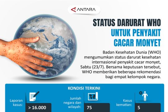 Status darurat WHO untuk penyakit cacar monyet