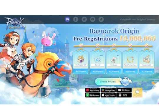 10.000.000 Pra-registrasi telah tercapai! 'Ragnarok Origin' secara resmi diluncurkan hari ini!