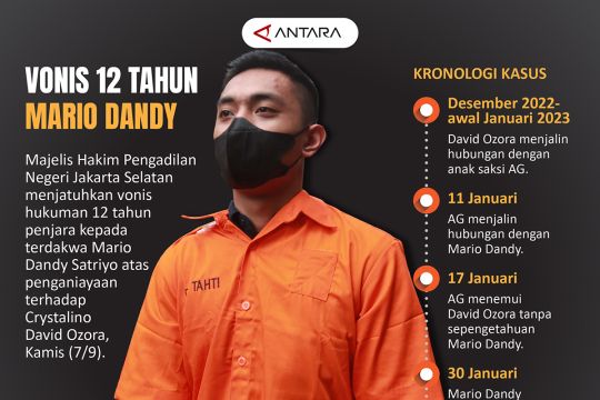 Vonis 12 tahun Mario Dandy