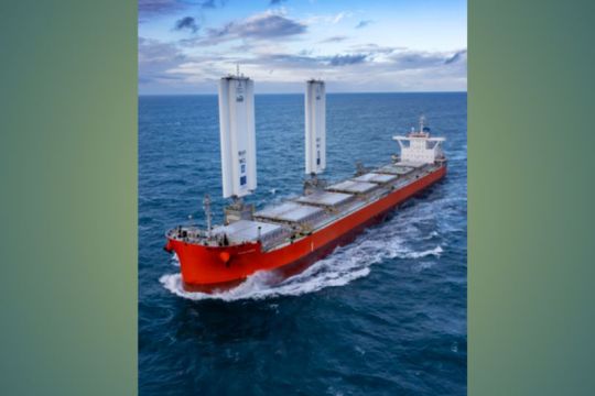 Cargill Sampaikan Hasil Pelayaran Perdana Kapal Laut Bertenaga Angin Pertama di Dunia