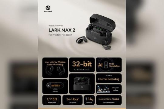 Hollyland Luncurkan LARK MAX 2, Sistem Mikrofon Nirkabel Revolusioner yang Mengubah Standar Perekaman Profesional