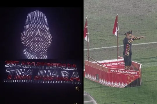 Drone show hingga pacu jalur meriahkan final Piala Presiden 2025