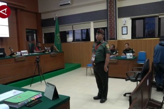 Oditur Militer I-05 Palembang tuntut Kopda Bazarsah dihukum mati