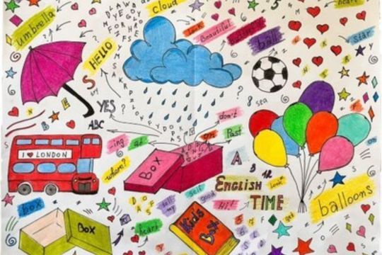 Sejumlah Gambar Karya Siswa SD Buktikan Manfaat Nyata dari Belajar Bahasa Inggris: Riset Baru