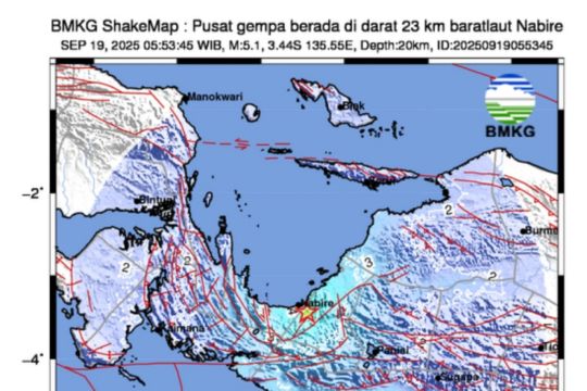 Jaringan internet area Nabire alami gangguan setelah gempa bumi