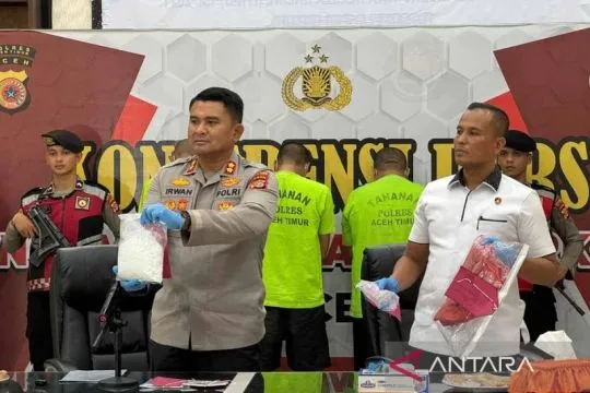 Polres Aceh Timur tangkap tiga bandar sabu-sabu 