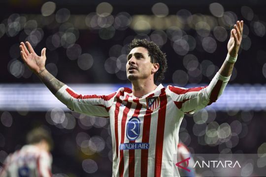 Gol Jose Maria Gimenez di menit ke-93 bawa kemenangan Atletico Madrid atas Inter Milan