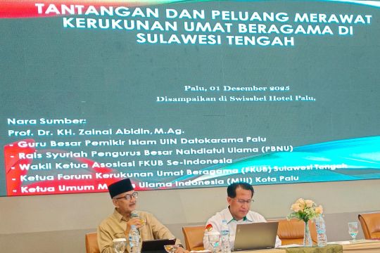 Kemenag dan FKUB Sulteng libatkan pemuda sebagai agen perdamaian