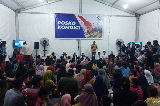 Komdigi bangun posko trauma healing di Hamparan Perak