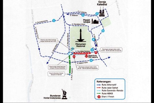 Besok, lalin sekitar Monas dialihkan