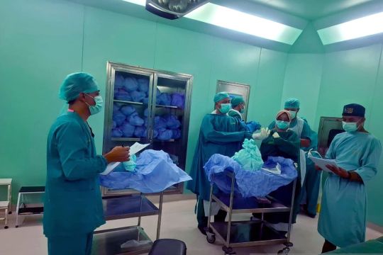 RSUD Tanjung Pura Sumut yang terendam lumpur beroperasi kembali