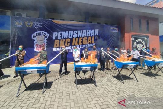 Bea Cukai Kudus musnahkan 15,91 ton rokok ilegal