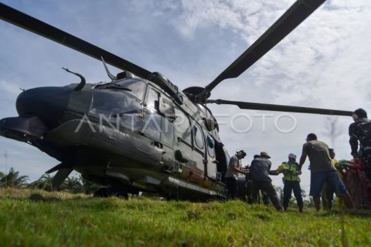 Distribusi bantuan lewat udara ke Pasaman Barat