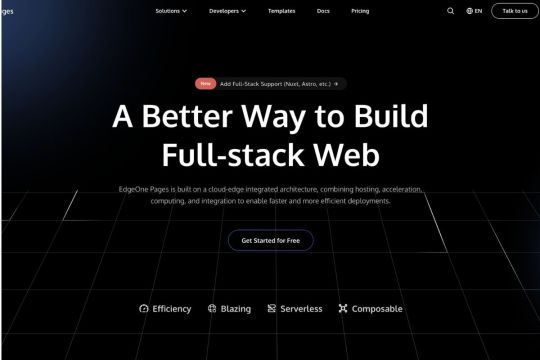 Tencent Cloud Luncurkan Versi Resmi EdgeOne Pages, Memperkuat Strategi AI Terpadu