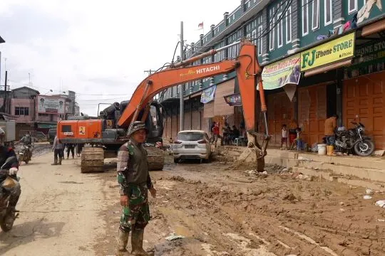Kondisi di Kota Kuala Simpang di Aceh Tamiang yang terus berbenah