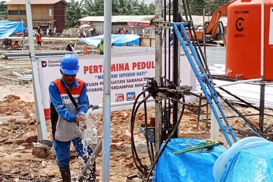 Pertamina-Elnusa hadirkan sumur air bersih bagi warga di Aceh Tamiang