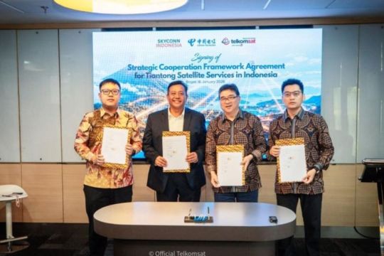 Telkomsat Perkuat Ekosistem Layanan Komunikasi Satelit Nasional melalui Kerja Sama Strategis dengan China Telecom Satellite