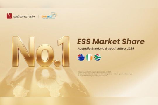Sigenergy Jadi Merek Solusi Penyimpanan Energi No.1 di Berbagai Pasar Global versi SunWiz