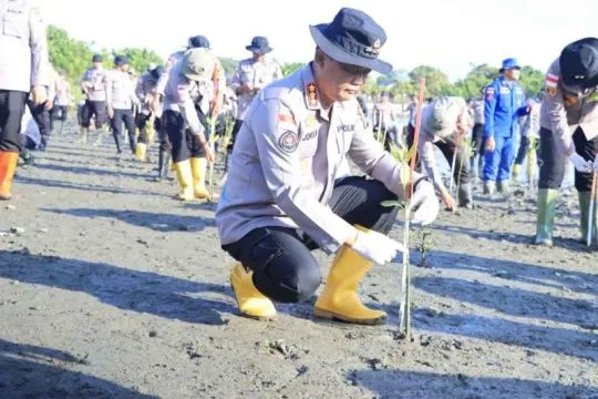 Polda Aceh tanam 10 ribu mangrove wujudkan program Polisi Hijau