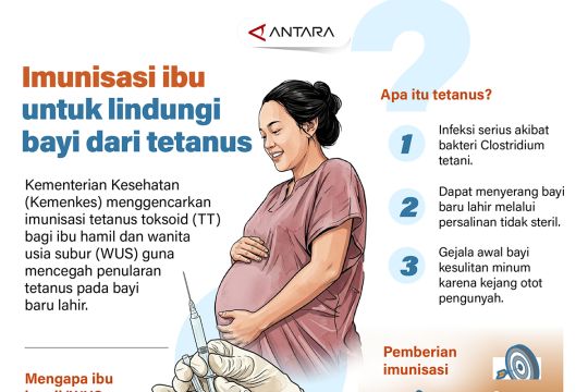 Imunisasi ibu untuk lindungi bayi dari tetanus
