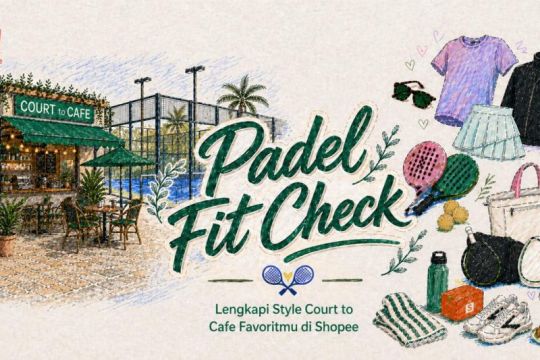 Shopee hadirkan pilihan produk lokal untuk padel di "court to cafe"