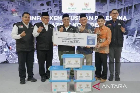 Warga Depok salurkan Rp512 juta bantuan untuk Palestina melalui Baznas