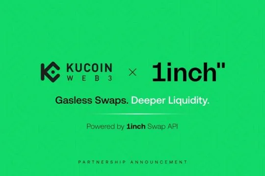 KuCoin Web3 Wallet Kini Terintegrasi dengan 1inch Swap API, Hadirkan Transaksi RWA Tanpa Gas Tokens dan Perlindungan MEV