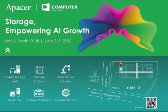 Apacer Tampilkan Solusi Penyimpanan Edge AI di COMPUTEX 2026