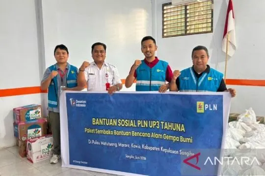 PLN salurkan bantuan sembako korban gempa di Sangihe-Sulut
