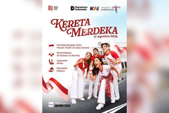 Besok, Kereta Merdeka Warnai Perjalanan 17 Agustus dengan Merah Putih hingga Lomba di Stasiun dan Kereta