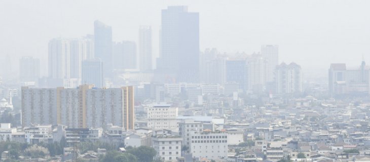 Senin pagi, Jakarta tempati posisi keempat kota terpolusi dunia