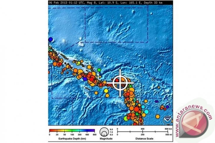 Gempa bermagnitudo 6,3 guncang Kepulauan Solomon