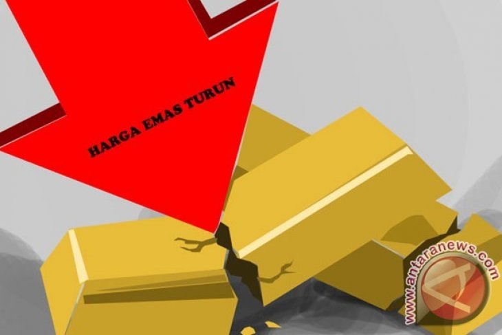 Emas berjangka turun dipicu aksi ambil untung dan penguatan dolar AS