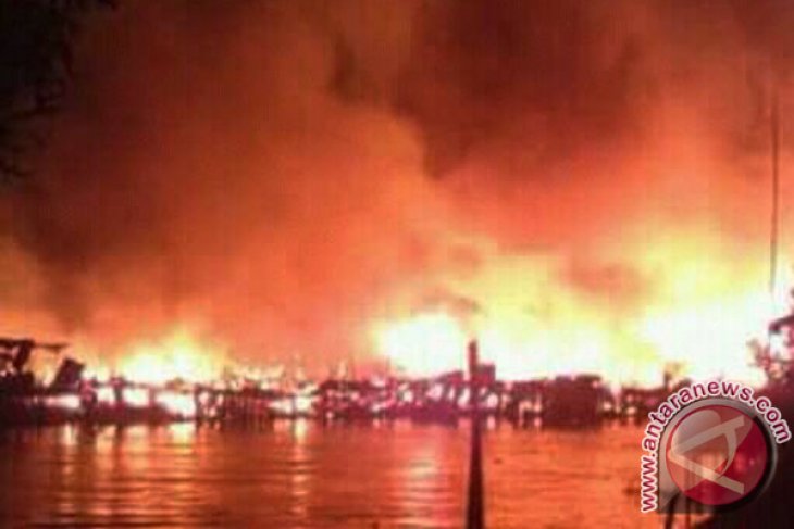 Puluhan Rumah Hangus Terbakar di Tanjungjabung Timur