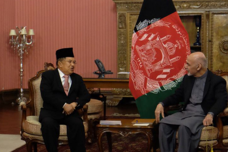 Wapres diterima Presiden Afghanistan di istana Delkussa